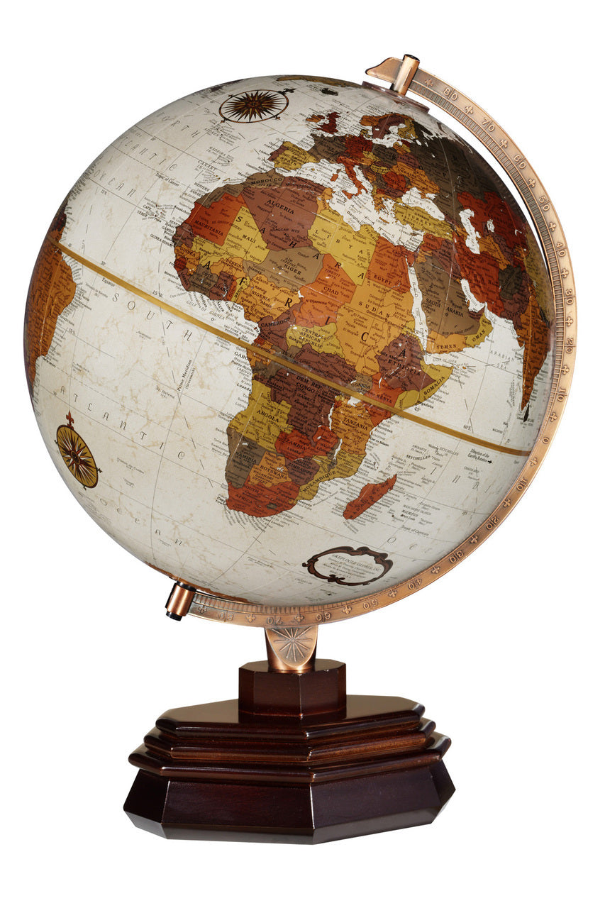 Frank Lloyd Wright inspired Usonian 16 Inch Desktop World Globe By Replogle Globes