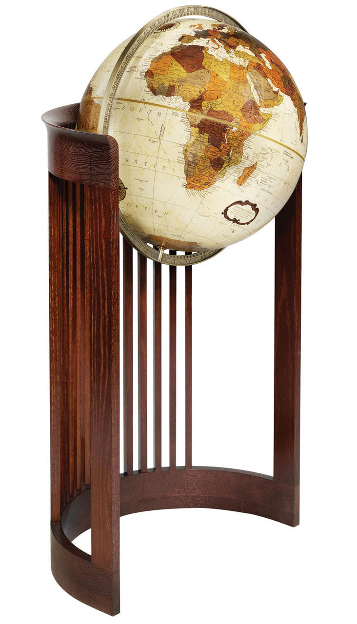 Frank Lloyd Wright Barrel 16 Inch Floor World Globe By Replogle Globes