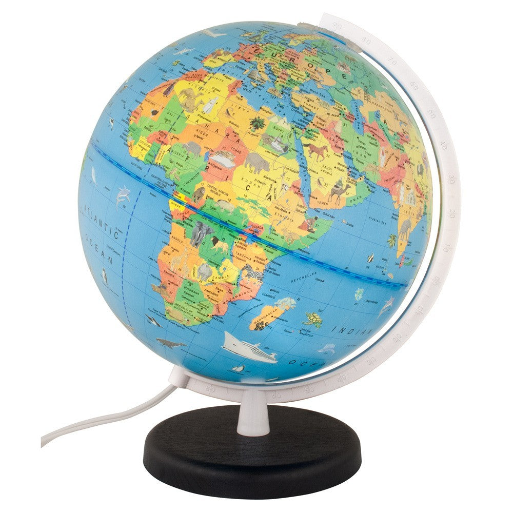 Voyage for Kids Illuminated 10 Inch Desktop World Globe By Columbus Globes