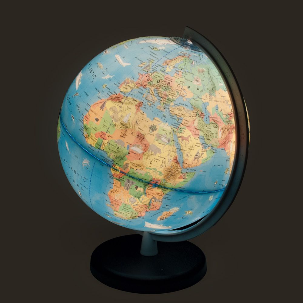 Voyage for Kids Illuminated 10 Inch Desktop World Globe By Columbus Globes