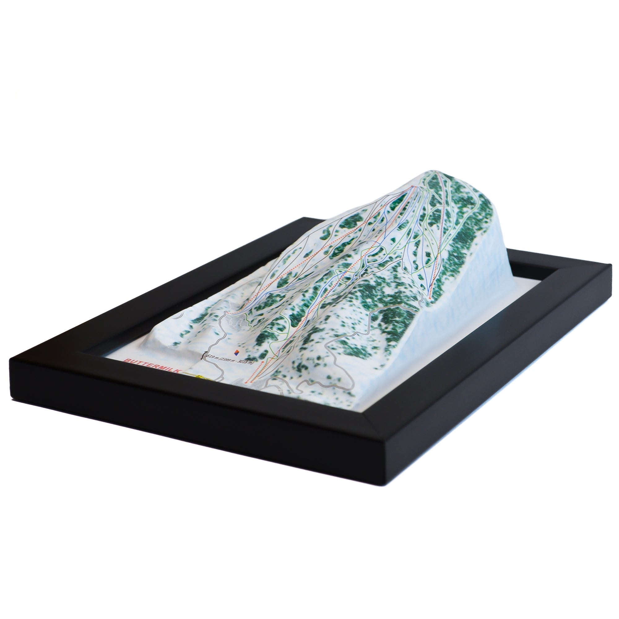 TestPlayNA 3D ski resort map of Buttermilk, Aspen showing beginner-friendly terrain and lifts