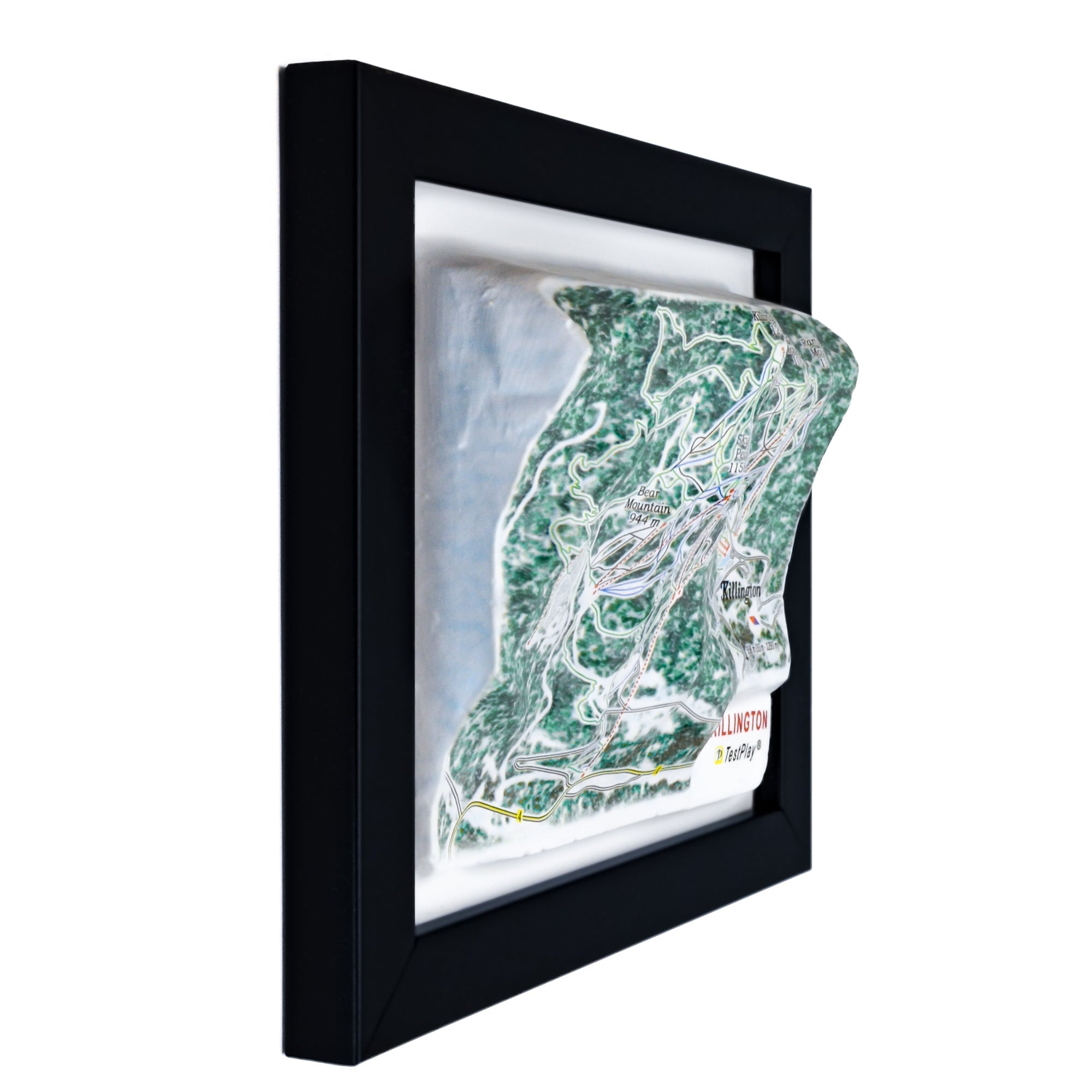 TestPlayNA 3D ski resort map of Killington showing peaks, terrain, and lifts