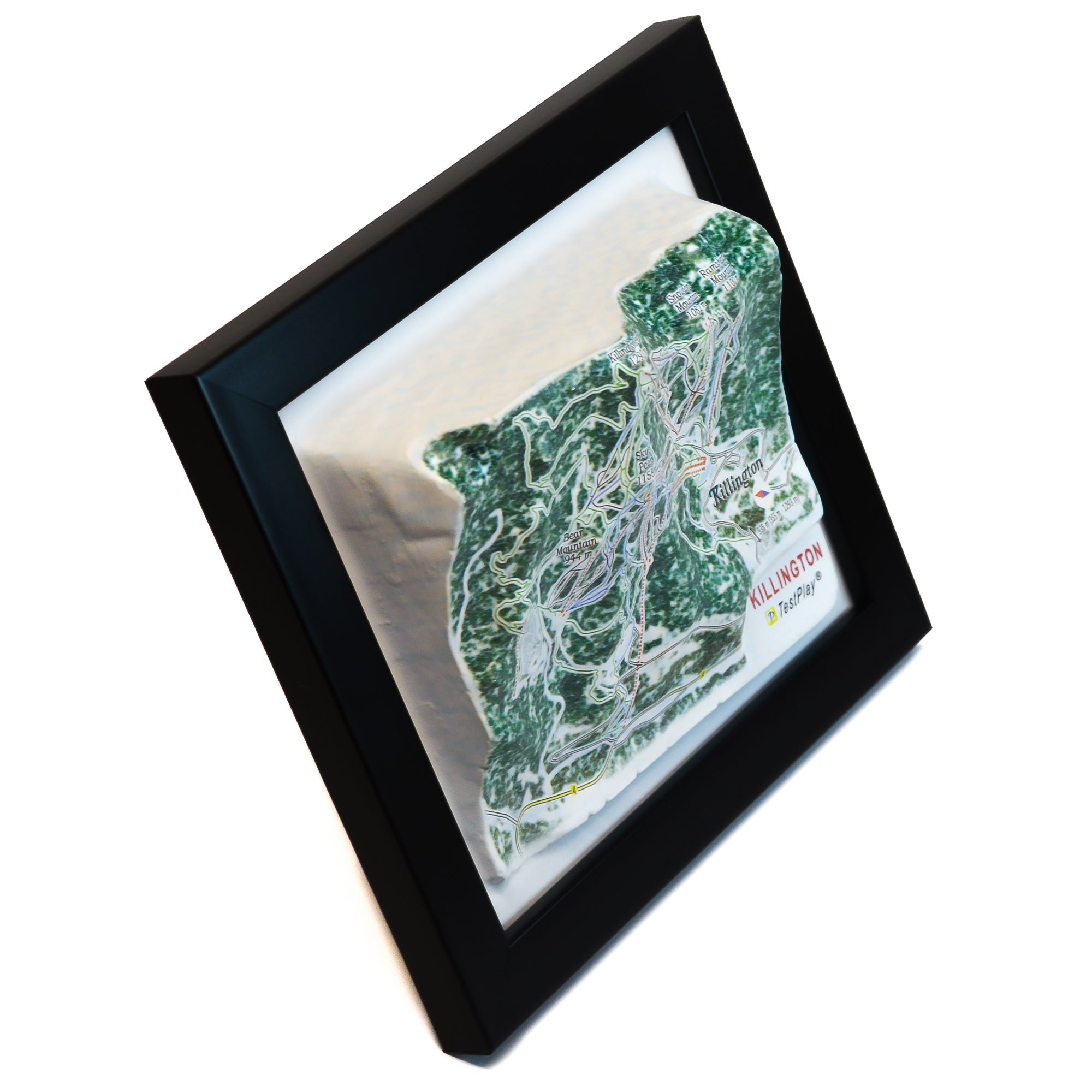 TestPlayNA 3D ski resort map of Killington showing peaks, terrain, and lifts