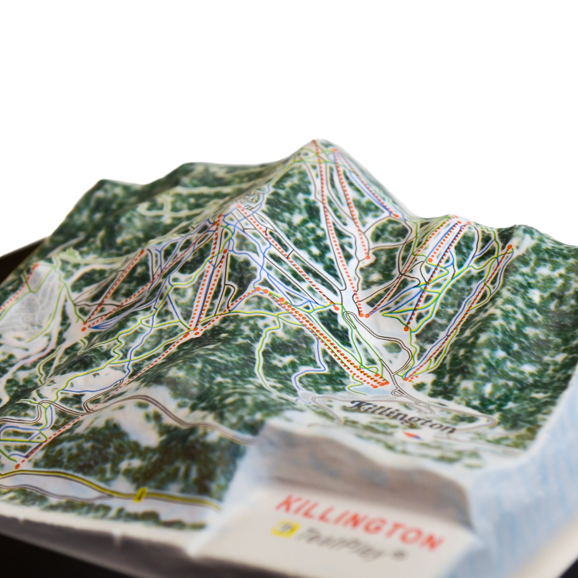 TestPlayNA 3D ski resort map of Killington showing peaks, terrain, and lifts