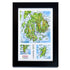 TestPlayNA 3D raised relief map of Acadia National Park showing mountains, coastline, and lakes