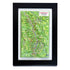 TestPlayNA 3D raised relief map of Cuyahoga Valley National Park showing the river and falls