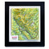 TestPlayNA 3D raised relief map of Glacier National Park showing lakes, valleys, and glaciers