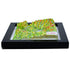 TestPlayNA 3D raised relief map of Yellowstone National Park showing canyons, lakes, and volcanic terrain
