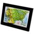 TestPlayNA 3D raised relief map of the USA showing mountain ranges, plains, and rivers