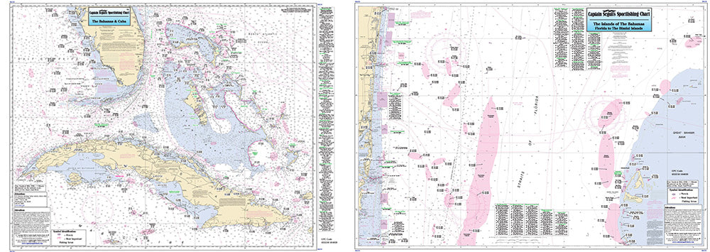 Captain Segull’s Fishing Chart Offshore: Bahamas, Bimini Islands, and Cuba    