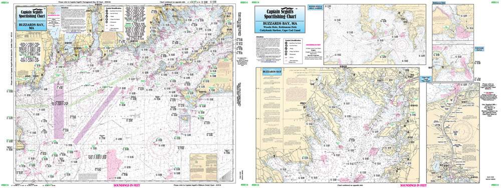 Captain Segull’s Fishing Chart Nearshore/Inshore: Buzzards Bay, MA    