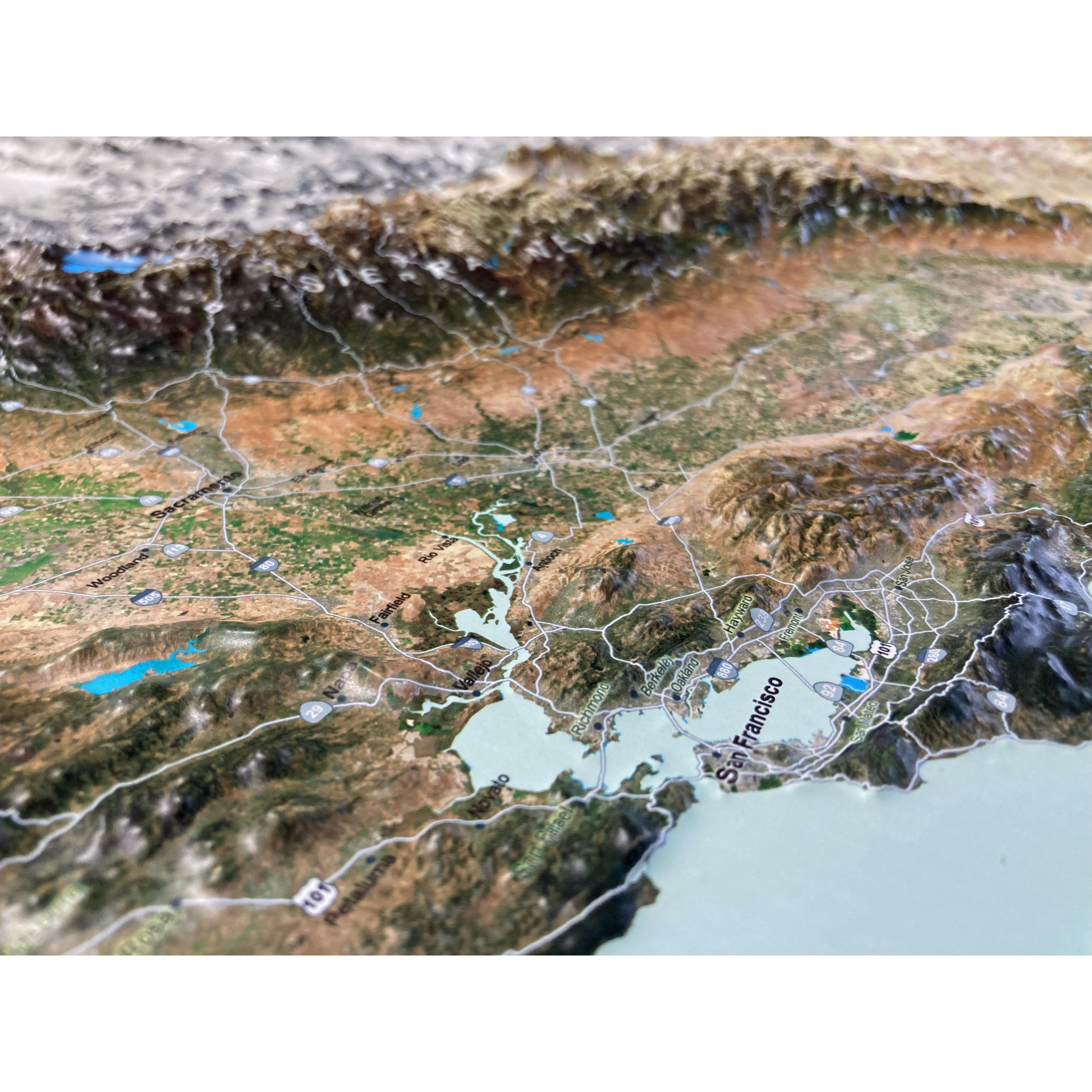 California State Three Dimensional 3D Raised Relief Map