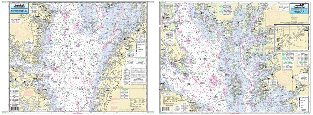 Captain Segull’s Fishing Chart Inshore: Middle Chesapeake Bay    