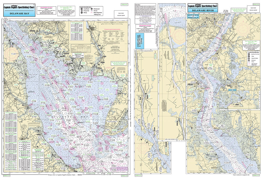 Captain Segull’s Fishing Chart Nearshore: Delaware Bay    