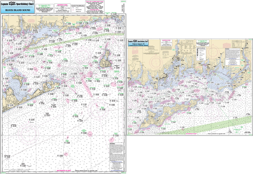 Captain Segull’s Fishing Chart Nearshore/Inshore: Block Island Sound/Fisher's Island, NY    