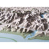 Glacier Bay National Park Three Dimensional 3D Raised Relief Map