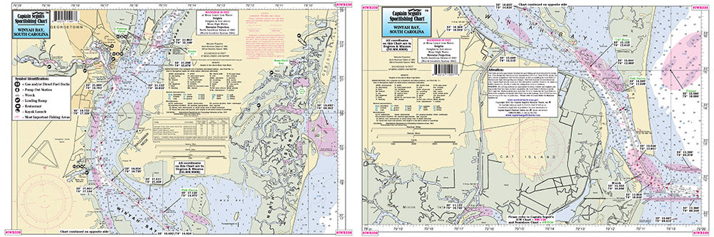 Captain Segull’s Fishing Chart Small Boat/Kayak: Winyah Bay, SC    