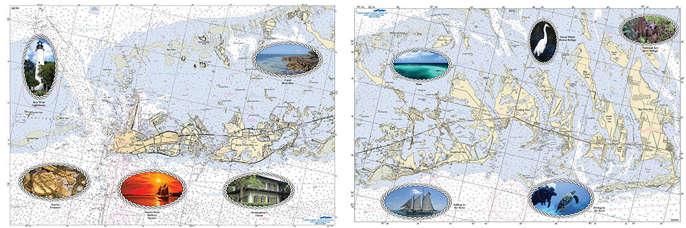 Captain Segull’s Fishing Chart Placemat: Key West to Big Pine Key    