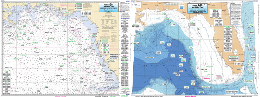 Captain Segull’s Fishing Chart Bathymetric Keys to the Mississippi River    