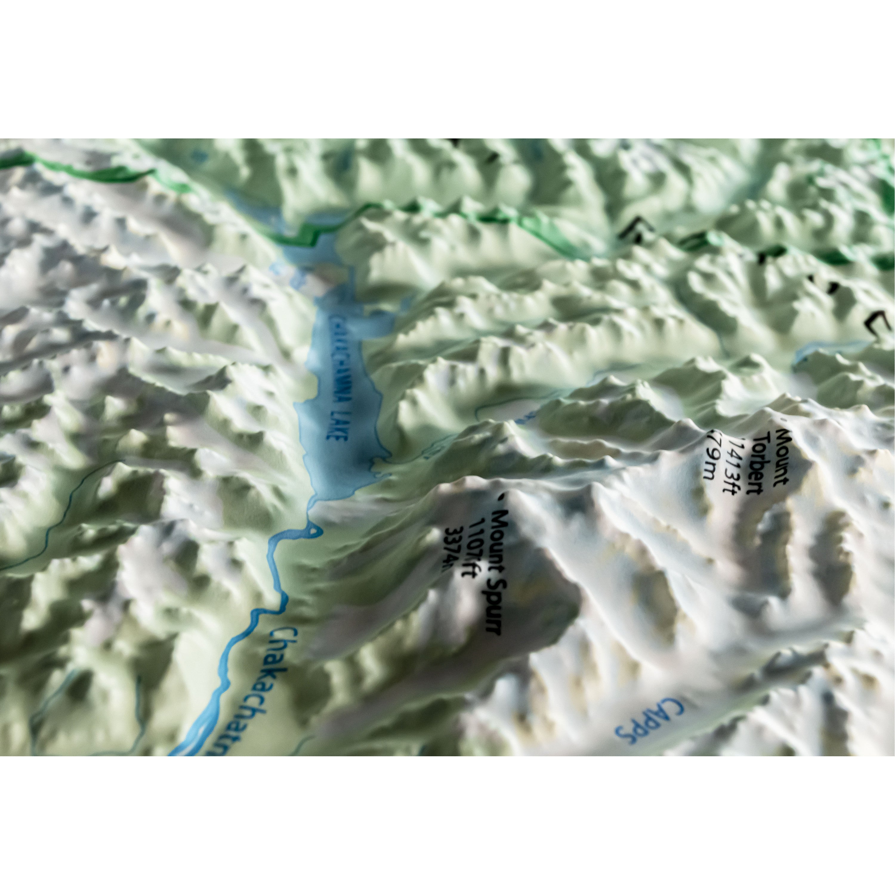 Lake Clark National Park Three Dimensional 3D Raised Relief Map