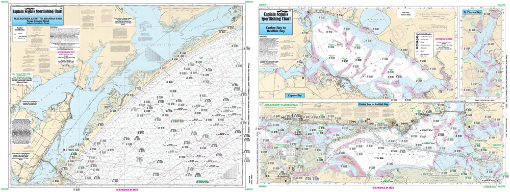 Captain Segull’s Fishing Chart Nearshore/Inshore: Matagorda to Aransas Pass, TX    