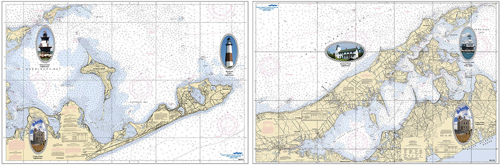 Captain Segull’s Fishing Chart Placemat: Montauk, Orient Placemat    