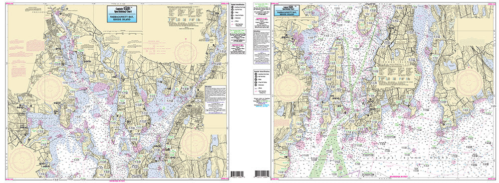 Captain Segull’s Fishing Chart Inshore: Narragansett Bay, RI    