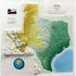 Texas State Three Dimensional 3D Raised Relief Map