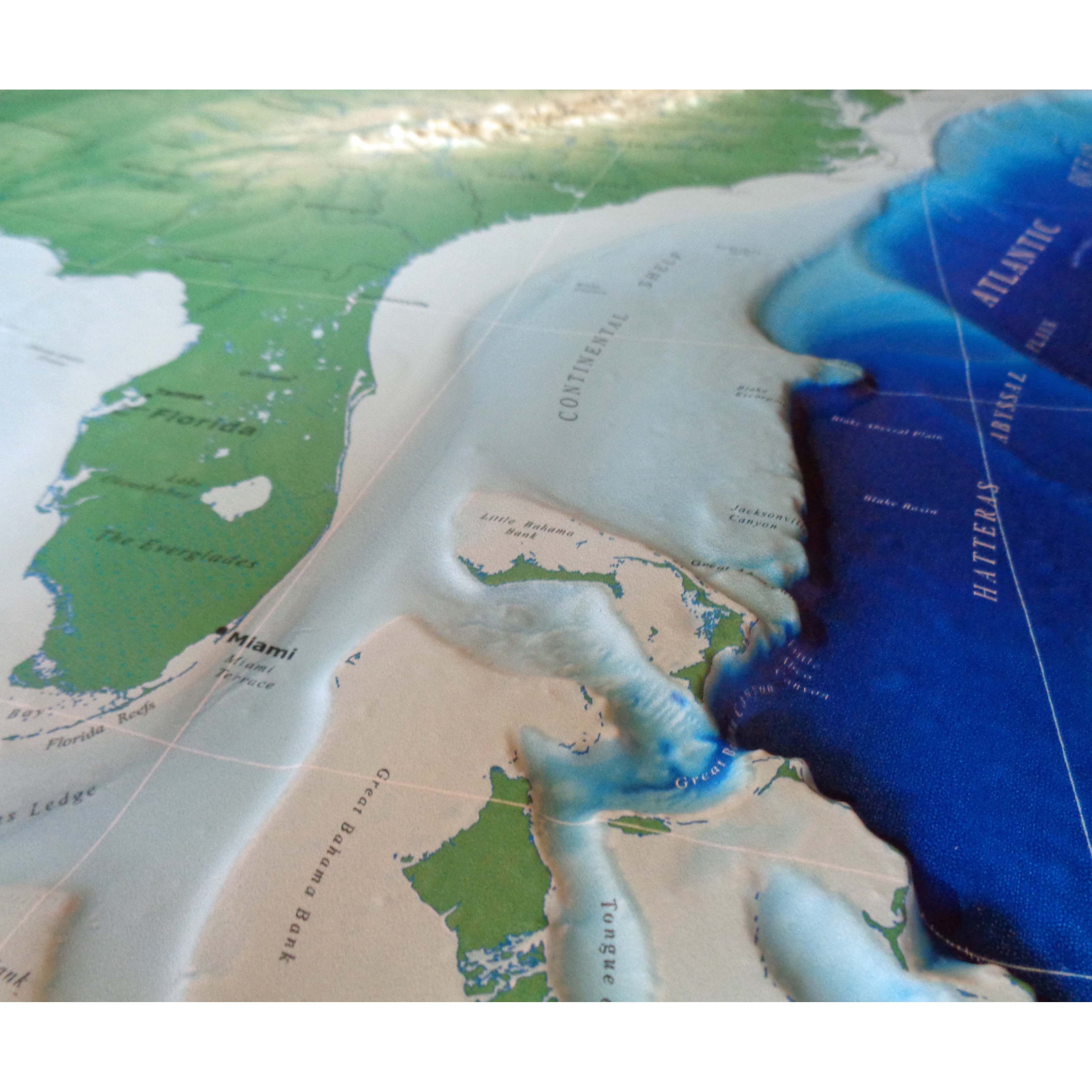 United States - Geophysical Three Dimensional 3D Raised Relief Map