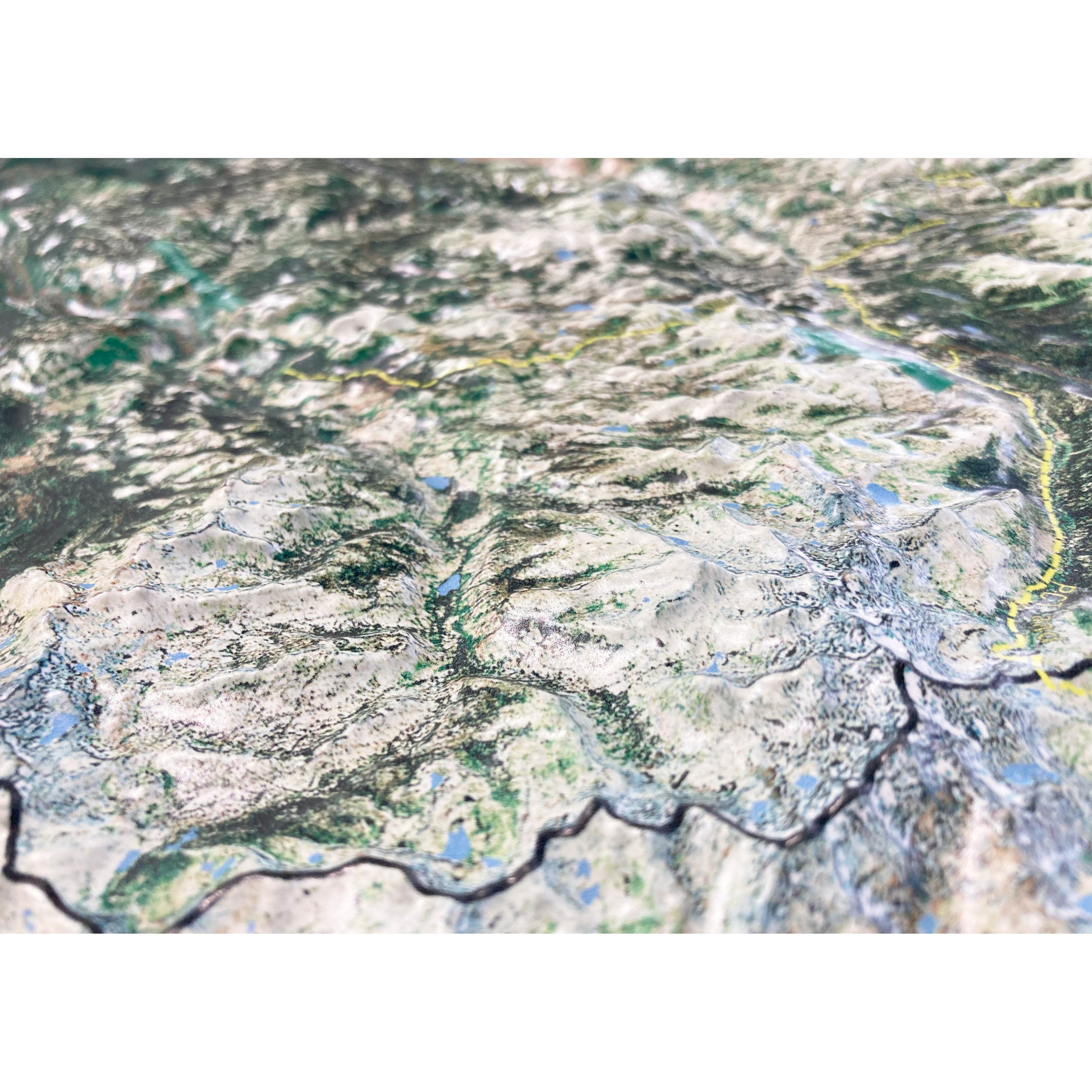 Yosemite National Park Trail Map Three Dimensional 3D Raised Relief Map