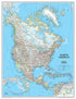 North America a part of National Geographic Political 7 Continent Maps Classroom Pull Down 7 Map Bundle