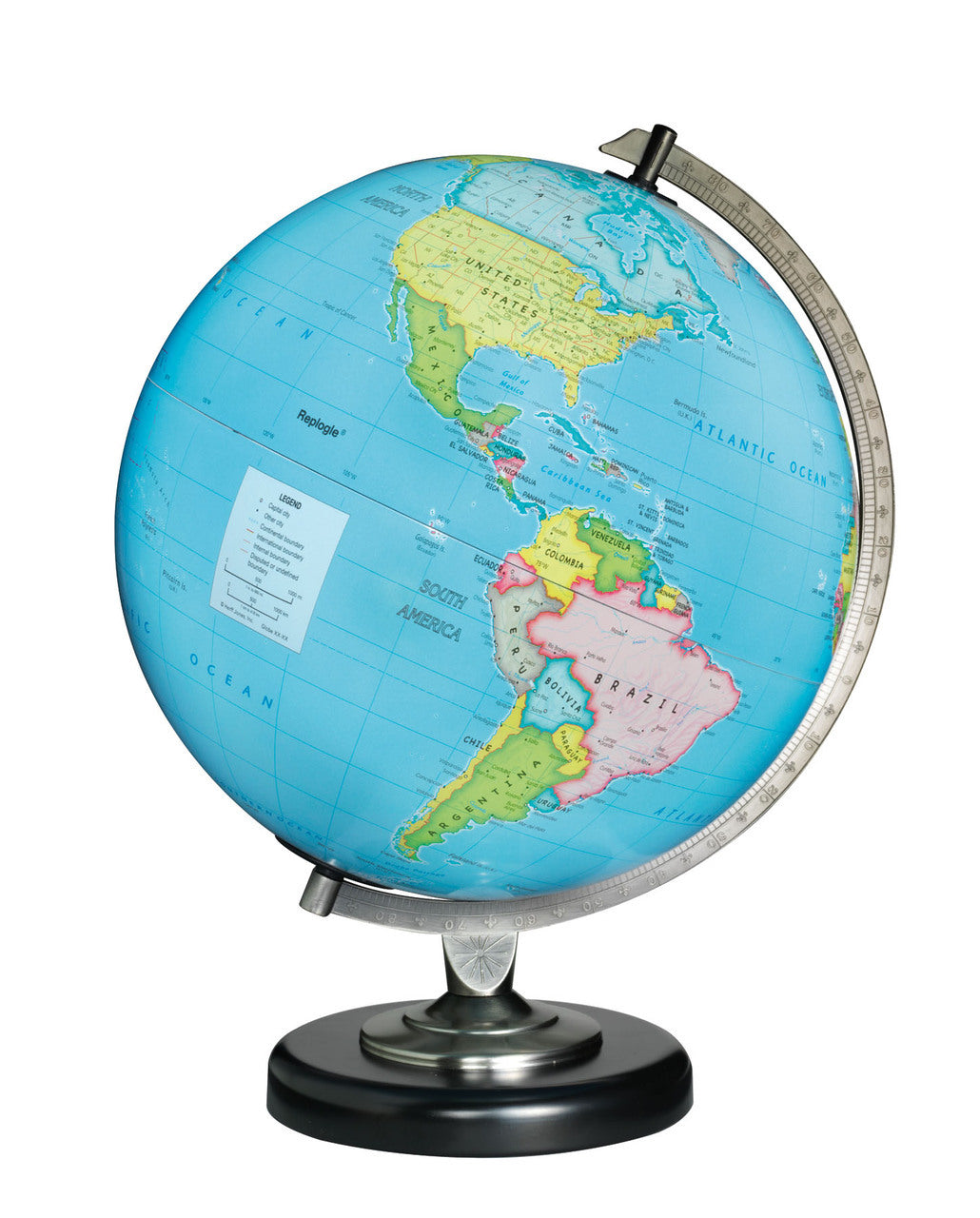 Day-Night 16 Inch Illuminated Desktop World Globe By Replogle Globes