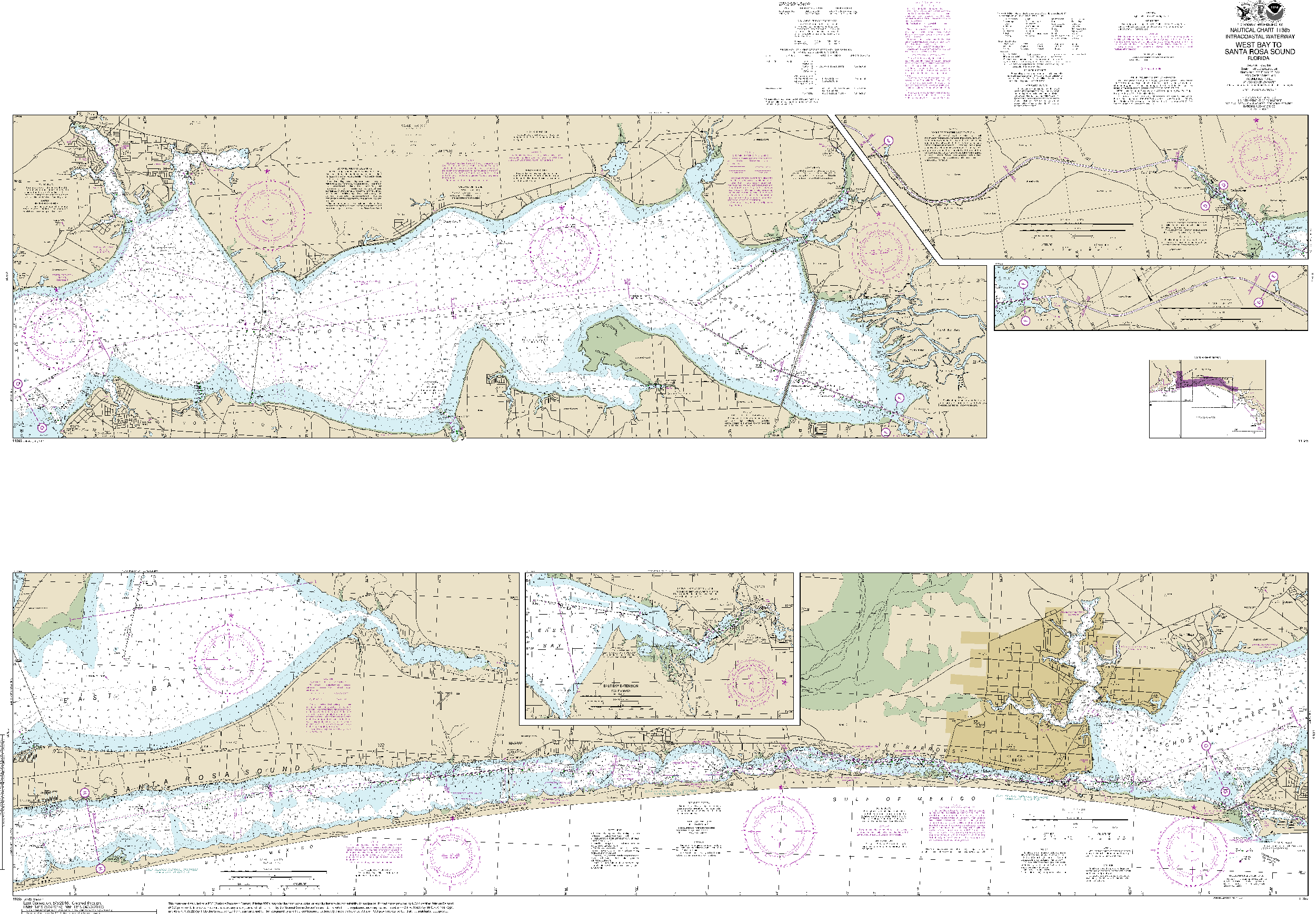 NOAA Nautical Chart 11385: Intracoastal Waterway West Bay to Santa Rosa Sound
