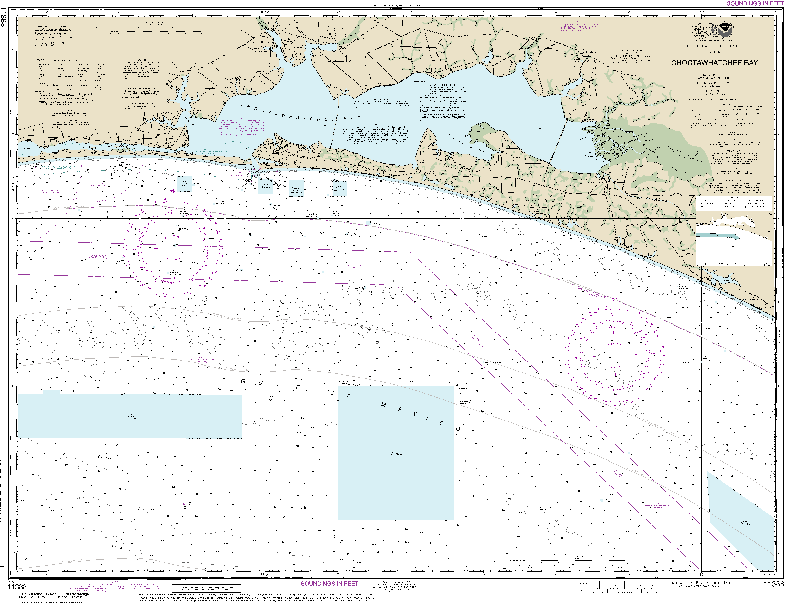 NOAA Nautical Chart 11388: Choctawhatchee Bay