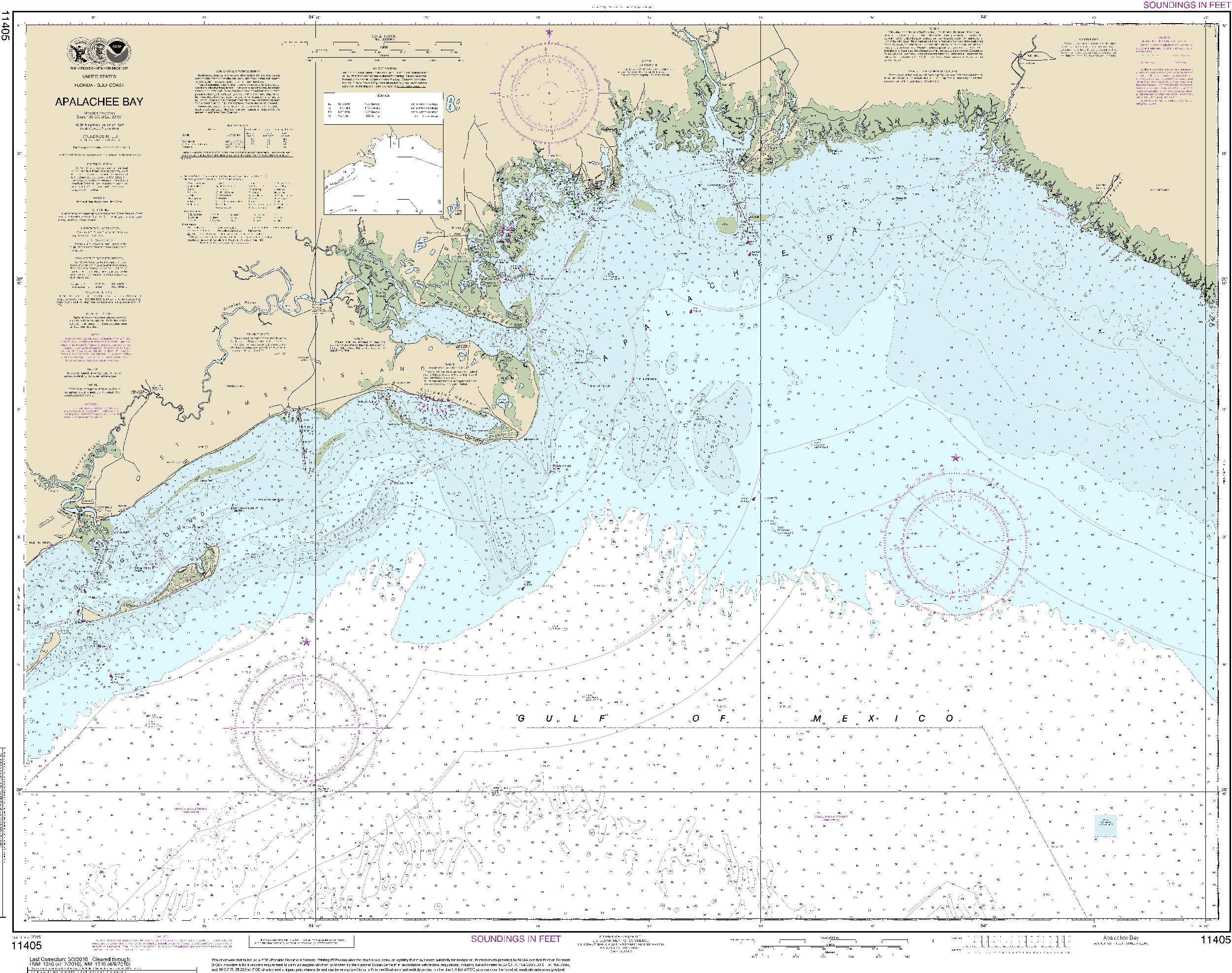 NOAA Nautical Chart 11405: Apalachee Bay