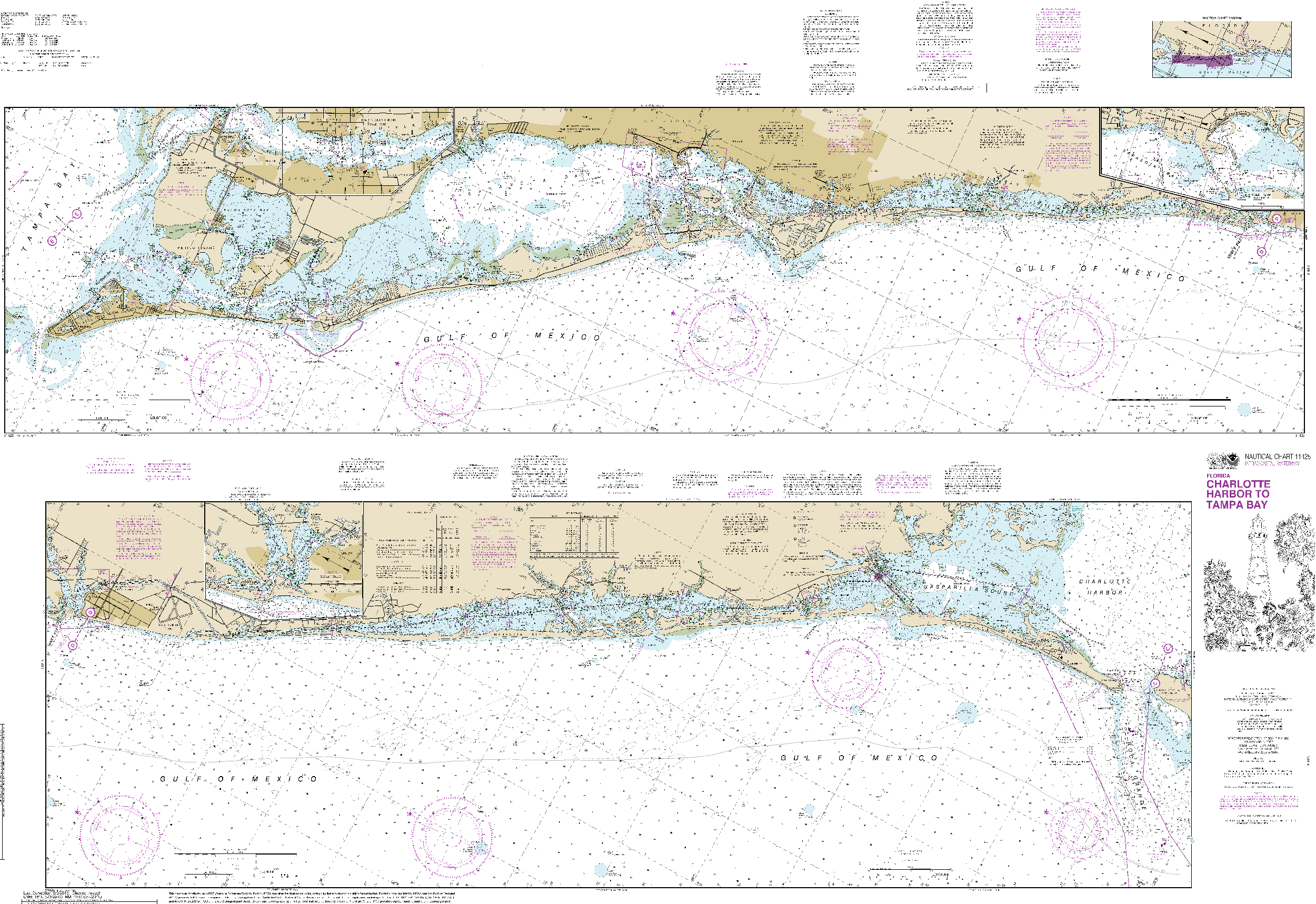 NOAA Nautical Chart 11425: Intracoastal Waterway Charlotte Harbor to Tampa Bay