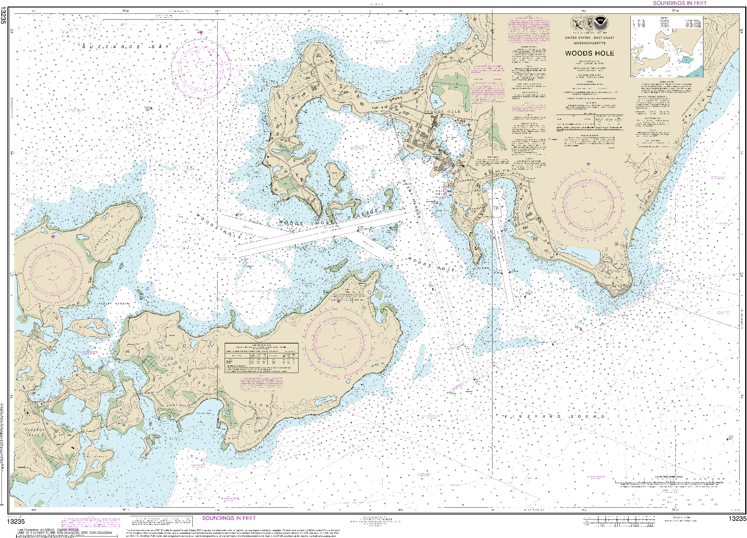 NOAA Nautical Chart 13235: Woods Hole