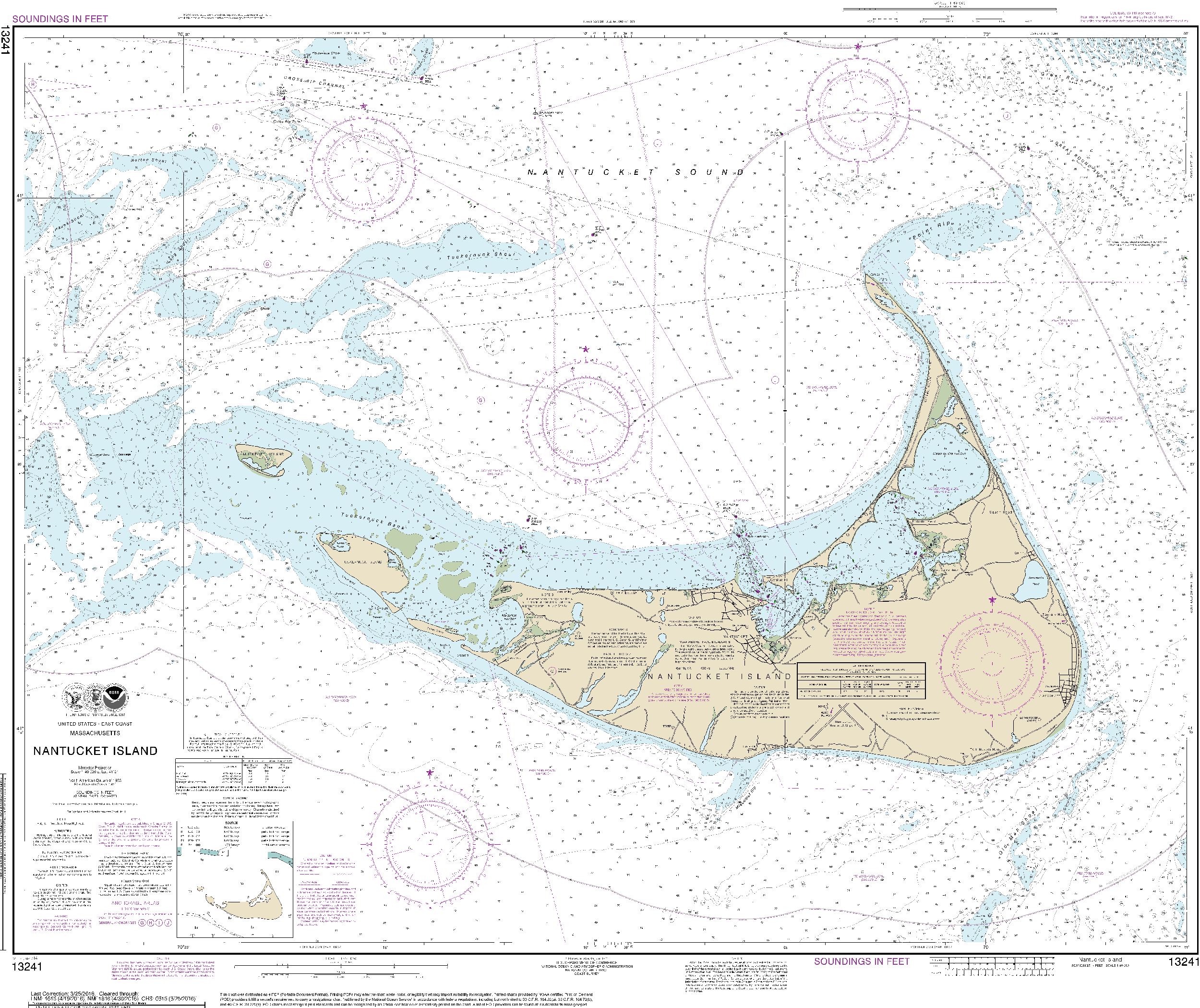 NOAA Nautical Chart 13241: Nantucket Island