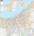 Cleveland Cuyahoga Co, Oh Wall Map - Large Laminated