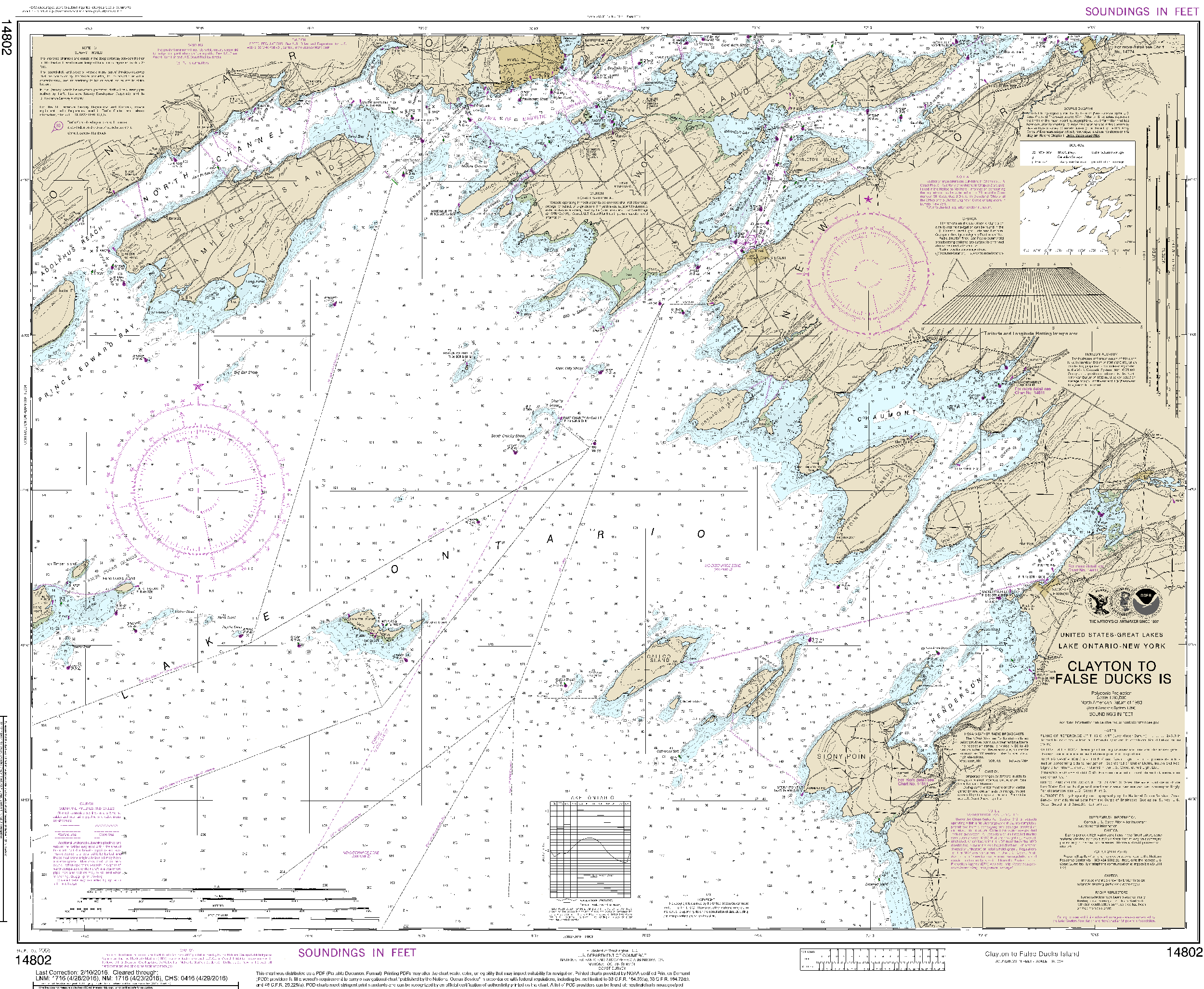 NOAA Nautical Chart 14802: Clayton to False Ducks ls.