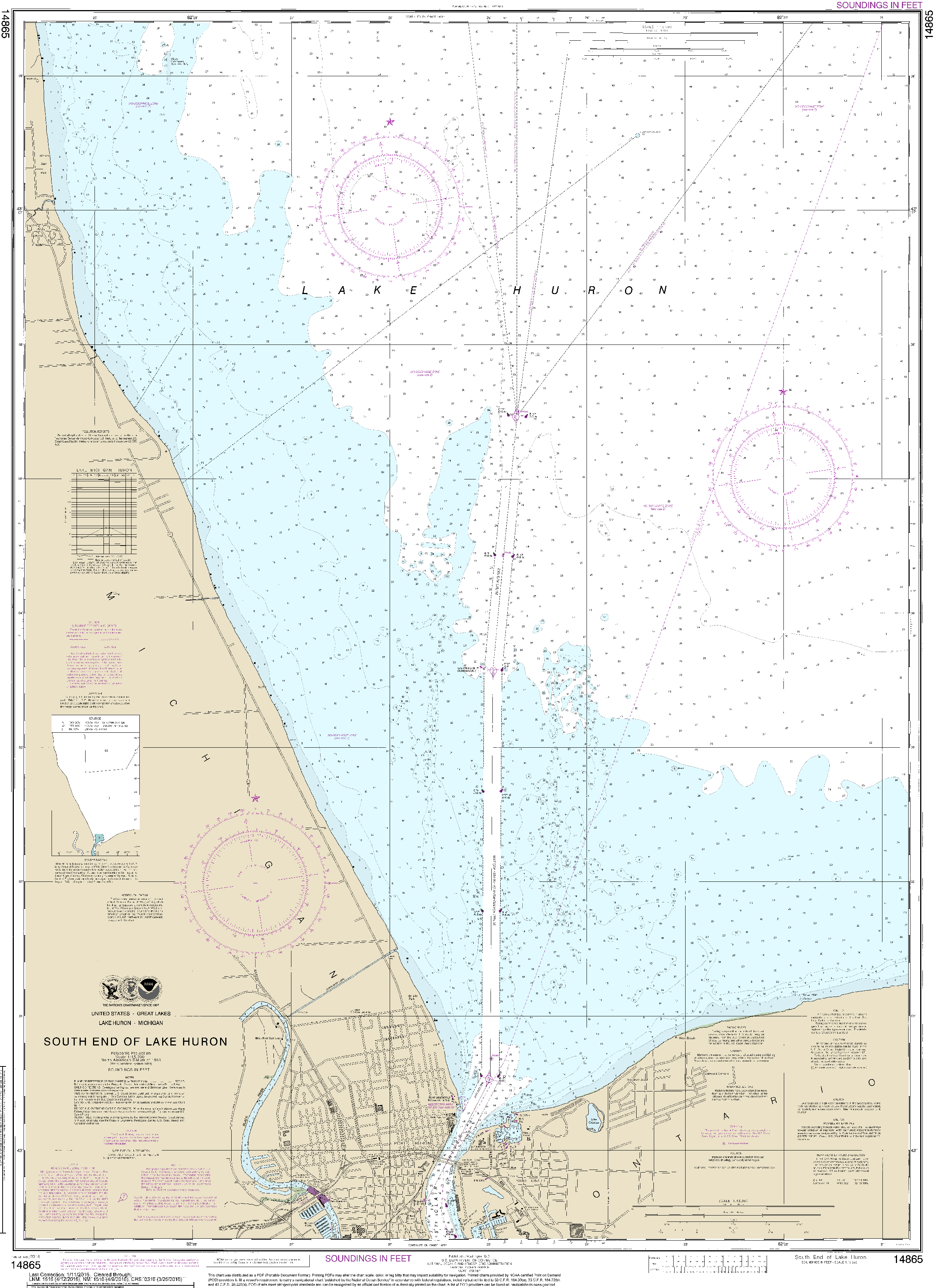 NOAA Nautical Chart 14865: South End of Lake Huron