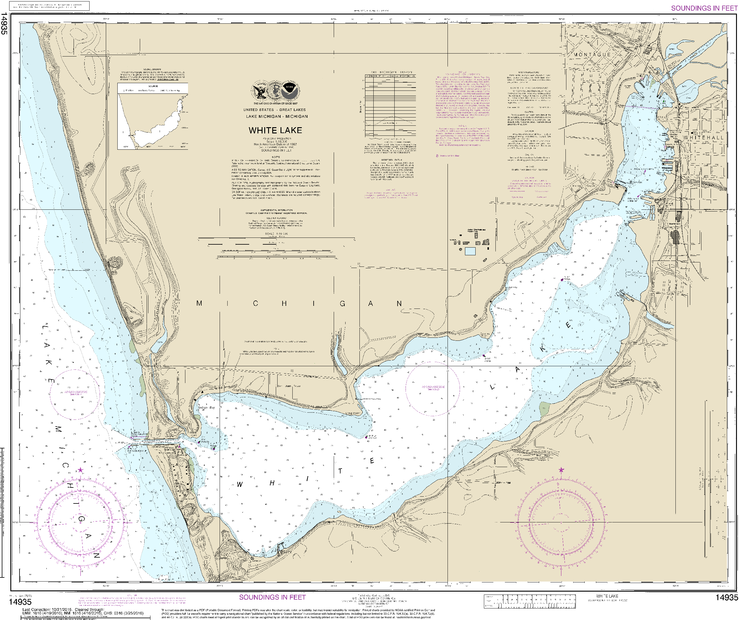 NOAA Nautical Chart 14935: White Lake