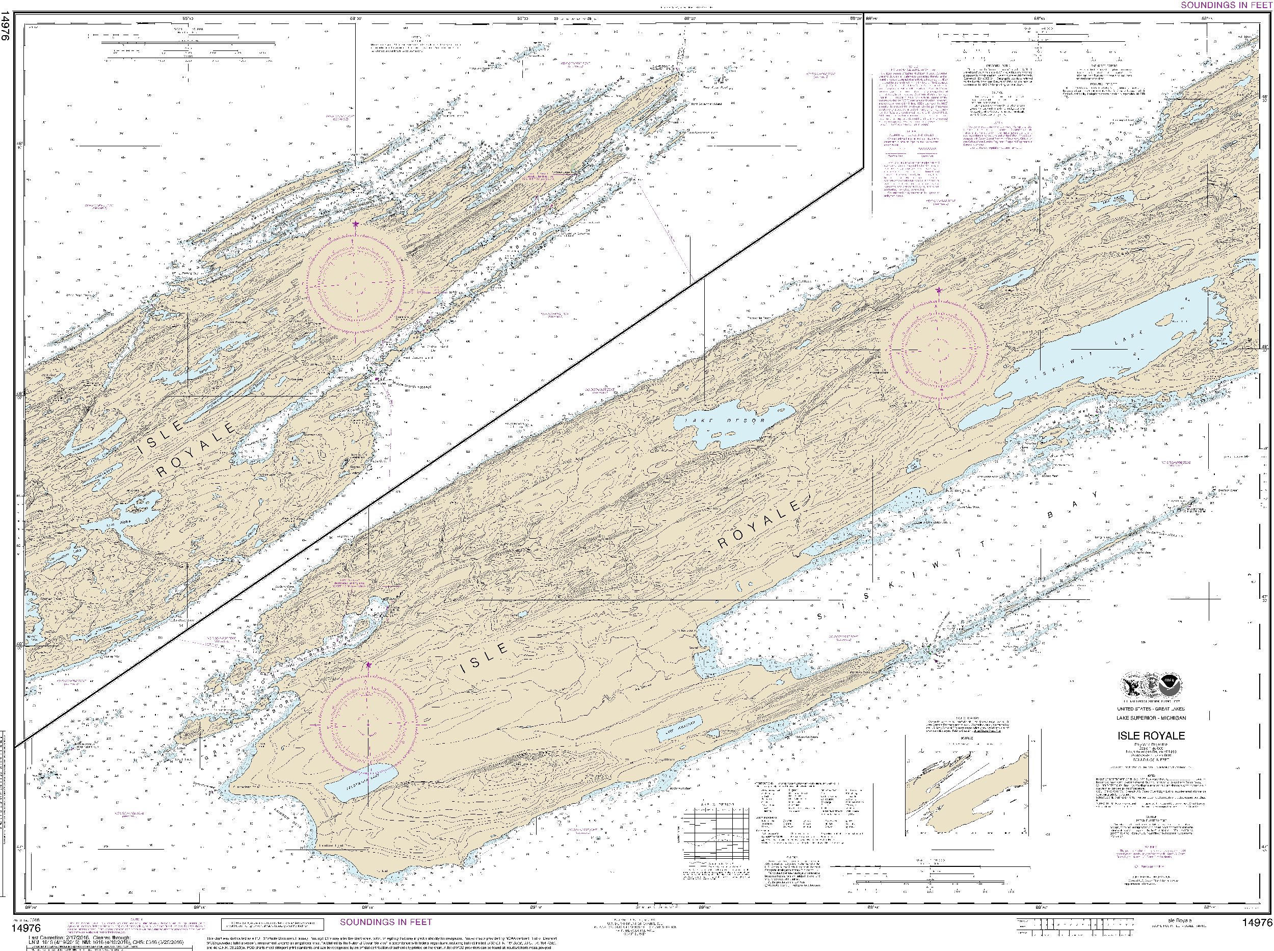 NOAA Nautical Chart 14976: Isle Royale