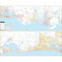 Mississippi Gulf Coast, Ms Wall Map - Large Laminated