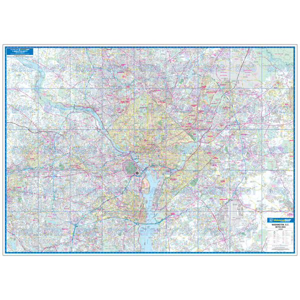 Washington Dc Metro, Dc Wall Map - Large Laminated