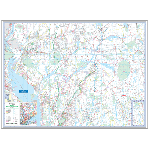 Upper Westchester County, Ny Wall Map - Large Laminated