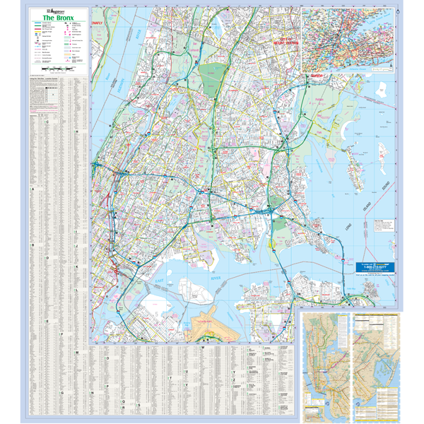 Bronx, Ny Wall Map - Large Laminated
