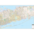 Suffolk County West, Ny Wall Map - Large Laminated