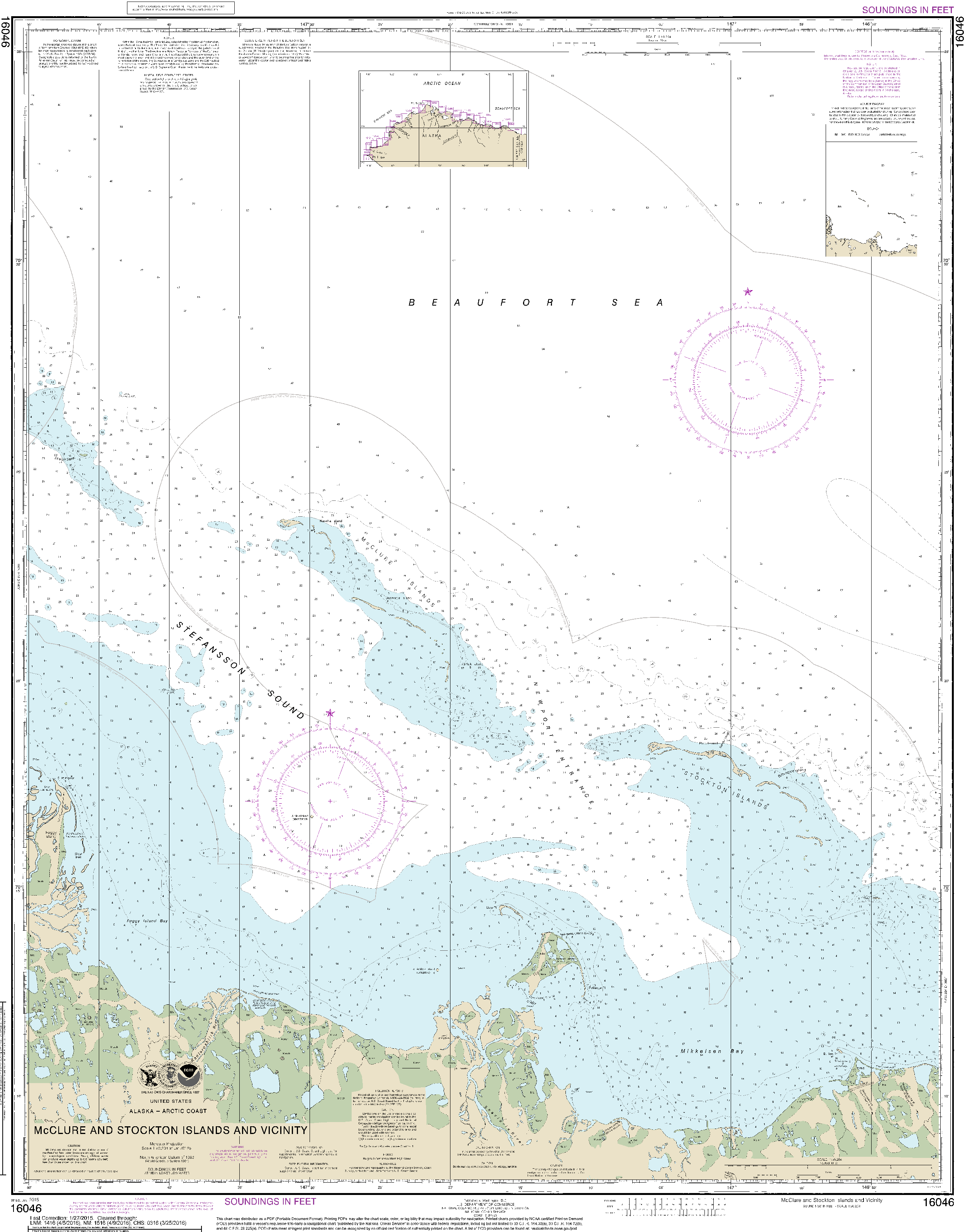 NOAA Nautical Chart 16046: McClure and Stockton Islands and vicinity