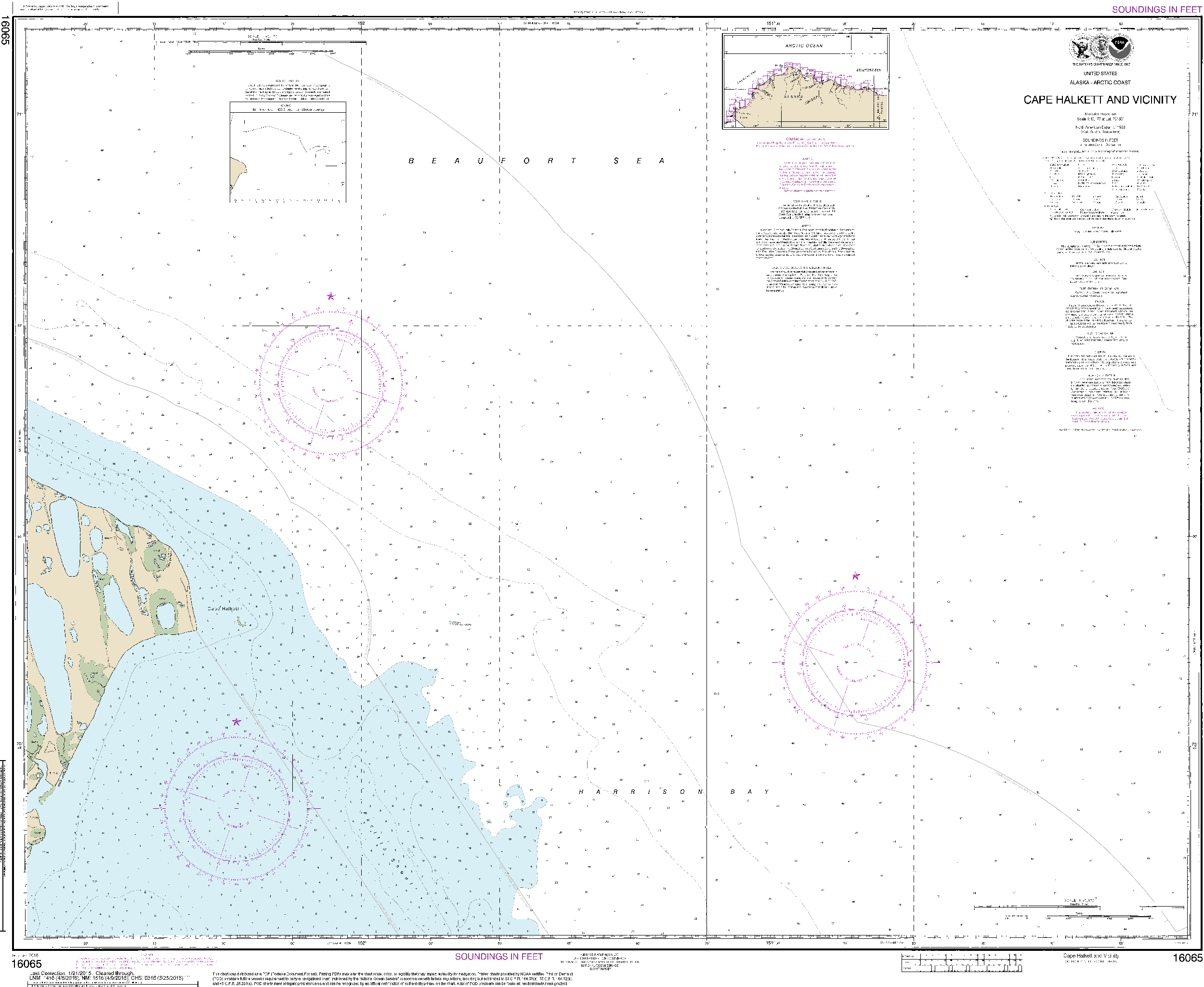 NOAA Nautical Chart 16065: Cape Halkett and vicinity